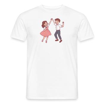 Dance couple Tango - Men's T-Shirt - white - Front - AI Model Male 178 dark (178cm)