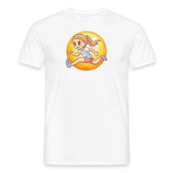Running Triathlon Sprint - Men's T-Shirt - white - Front - AI Model Male 178 dark (178cm)