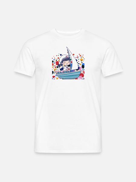 Segeln Segelboot - Männer T-Shirt - Weiß
