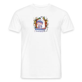 voilier yacht - T-shirt homme - blanc - Devant - AI Model Male 178 dark (178cm)