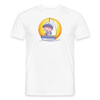 Segeln Segelboot - Männer T-Shirt - Weiß - Vorne - AI Model Male 178 dark (178cm)