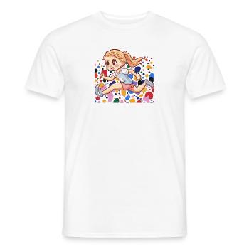 Course à pied de triathlon - T-shirt homme - blanc - Devant - AI Model Male 178 dark (178cm)