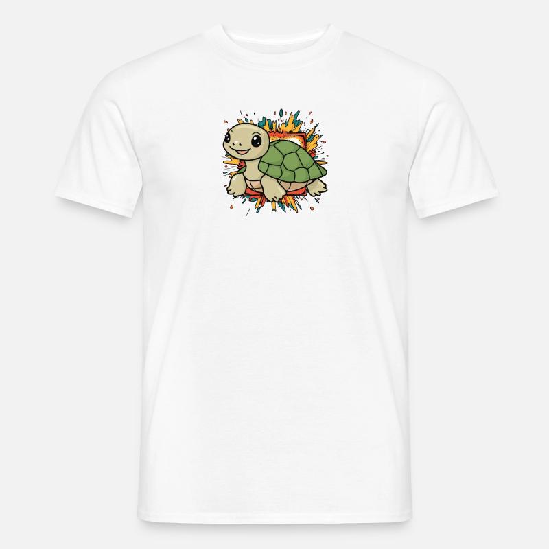 Turtle Schildkröten Langsam - Männer T-Shirt - Weiß