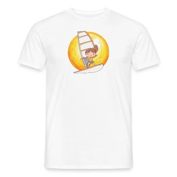 Windsurfing Windsurf - Men's T-Shirt - white - Front - AI Model Male 178 dark (178cm)