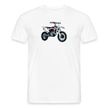 Dirt Bike Biker - Men's T-Shirt - white - Front - AI Model Male 178 dark (178cm)
