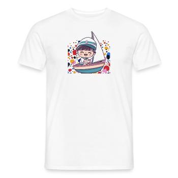Segeln Segelboot Kapitän - Männer T-Shirt - Weiß - Vorne - AI Model Male 178 dark (178cm)