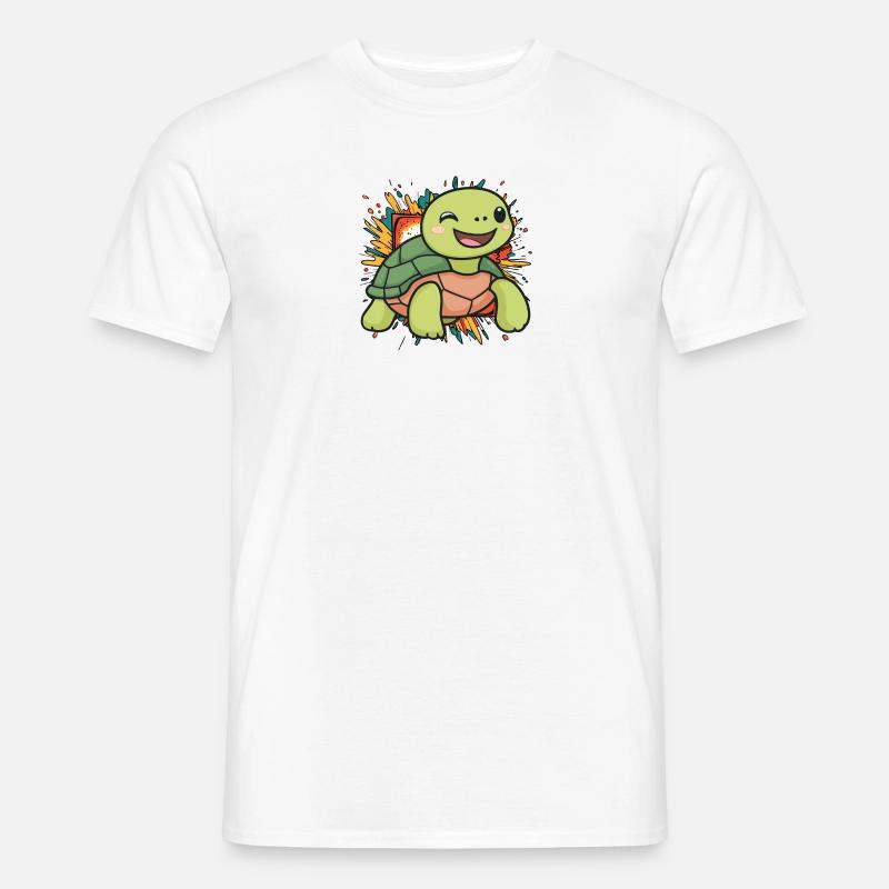 Turtle Schildkröte - Männer T-Shirt - Weiß