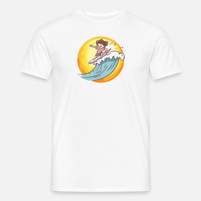 Surfer Surfen - Männer T-Shirt - Weiß