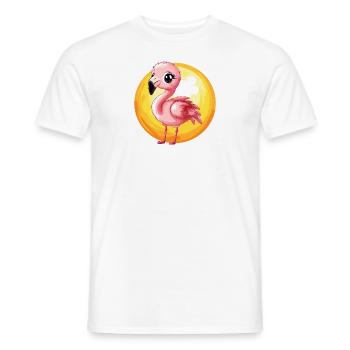 Flamingo Flamenco - Männer T-Shirt - Weiß - Vorne - AI Model Male 178 dark (178cm)