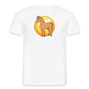 Horse Pony Farm - Men's T-Shirt - white - Front - AI Model Male 178 dark (178cm)