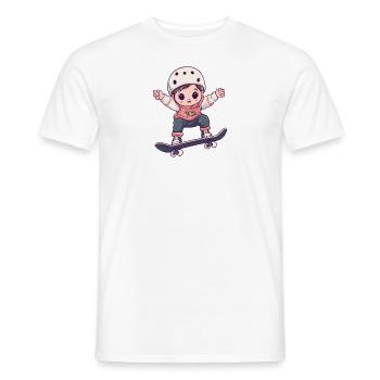 Skate Skateboard Skater - Männer T-Shirt - Weiß - Vorne - AI Model Male 178 dark (178cm)
