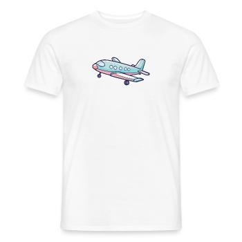 Flugzeug Fliegen Segelflugzeug - Männer T-Shirt - Weiß - Vorne - AI Model Male 178 dark (178cm)