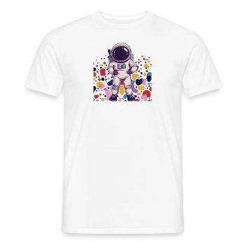 Astronaut Spaceman Spaceship - Men's T-Shirt - white - Front - AI Model Male 178 dark (178cm)