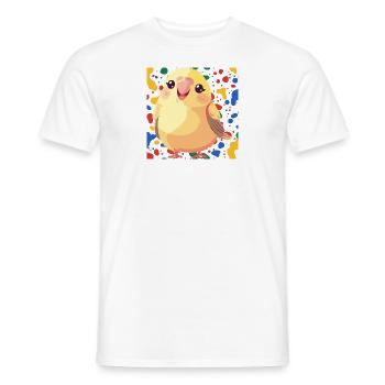 Budgie Sparrow - Men's T-Shirt - white - Front - AI Model Male 178 dark (178cm)