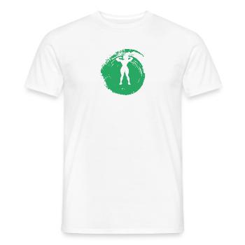 Haltère Bodybuilder - T-shirt homme - blanc - Devant - AI Model Male 178 dark (178cm)