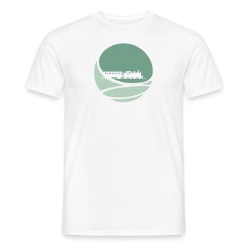 Steam locomotive Railway Model railway - Men's T-Shirt - white - Front - AI Model Male 178 dark (178cm)