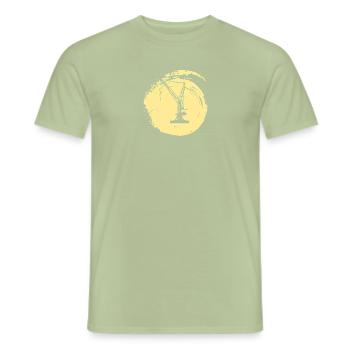 Grutier Conduite de grue - T-shirt homme - vert sauge - Devant - AI Model Male 178 light (178cm)