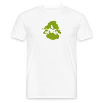 Dirt Bike Biker Chopper - Men's T-Shirt - white - Front - AI Model Male 178 dark (178cm)