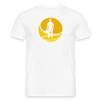 Tool Installer - Men's T-Shirt - white - Front - AI Model Male 178 dark (178cm)