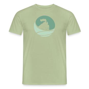 Model Railway - Men's T-Shirt - sage - Front - AI Model Male 178 light (178cm)