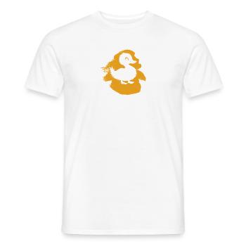 Bec d’oie de canard - T-shirt homme - blanc - Devant - AI Model Male 178 dark (178cm)