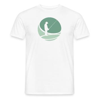 Fischer Angler - Männer T-Shirt - Weiß - Vorne - AI Model Male 178 dark (178cm)