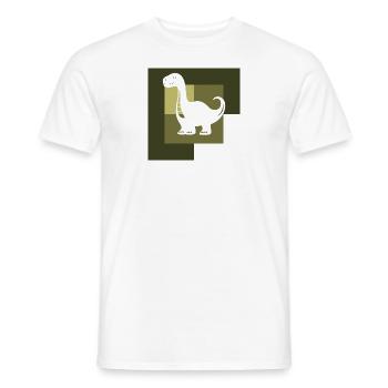 Dinosaure Reptile Dinosaures - T-shirt homme - blanc - Devant - AI Model Male 178 dark (178cm)