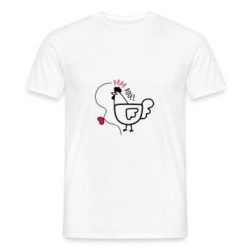 Papa Poule - Fête des Pères - T-shirt homme - blanc - Devant - AI Model Male 178 dark (178cm)
