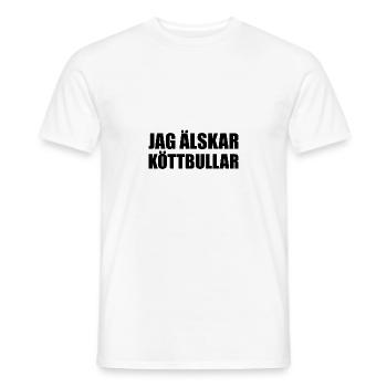 I love Köttbullar - Men's T-Shirt - white - Front - AI Model Male 178 dark (178cm)