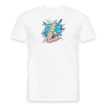Windsurfen Windsurfing Windsurf - T-shirt homme - blanc - Devant - AI Model Male 178 dark (178cm)