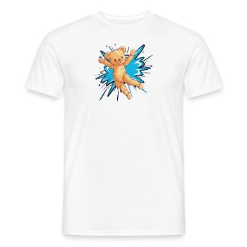 Ballerine danseuse de ballet - T-shirt homme - blanc - Devant - AI Model Male 178 dark (178cm)