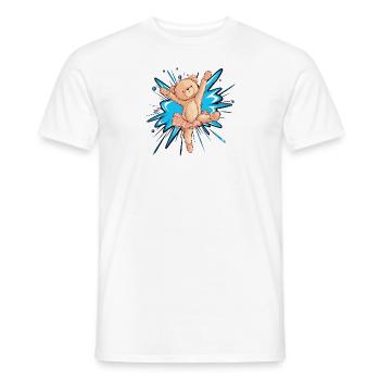 Ballerine danseuse Le Lac des cygnes - T-shirt homme - blanc - Devant - AI Model Male 178 dark (178cm)