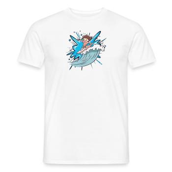 Surfer Surfer Girl - Men's T-Shirt - white - Front - AI Model Male 178 dark (178cm)