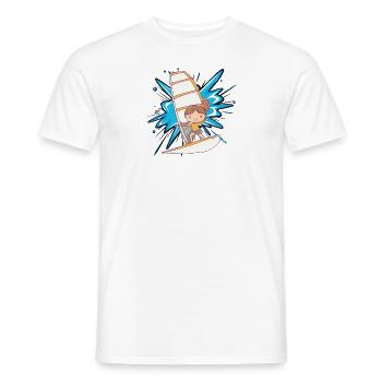 Windsurf Windsurf Windsurfer - Camiseta hombre - blanco - delante - AI Model Male 178 dark (178cm)