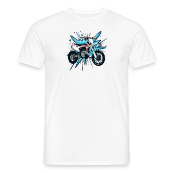Dirt Bike Moto Bike - T-shirt homme - blanc - Devant - AI Model Male 178 dark (178cm)