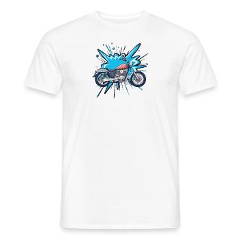 Dirtbike Motocross - Männer T-Shirt - Weiß - Vorne - AI Model Male 178 dark (178cm)