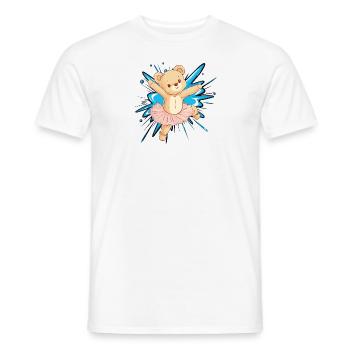 Ballerine Ballet Le Lac des Cygnes - T-shirt homme - blanc - Devant - AI Model Male 178 dark (178cm)