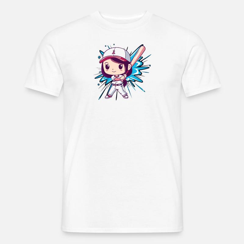 Baseball Baseball Player Baseball Bat - Men’s T-shirt - white