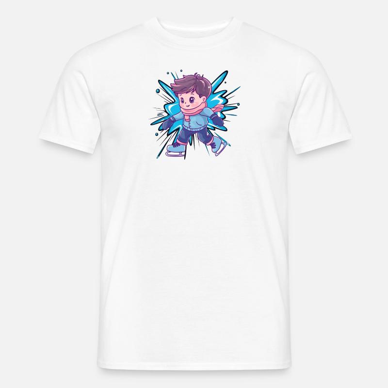 Eislaufen Eislauf Eiskunstläufer - Männer T-Shirt - Weiß