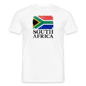 Afrique du Sud - T-shirt homme - blanc - Devant - AI Model Male 178 dark (178cm)
