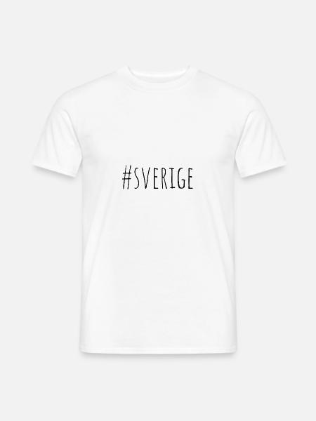 hashtag sverige SWEDEN STOCKHOLM GÖTEBORG NORDIC - Männer T-Shirt - Weiß