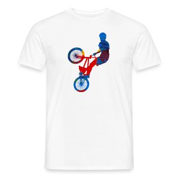 BMX - Männer T-Shirt - Weiß - Vorne - AI Model Male 178 dark (178cm)
