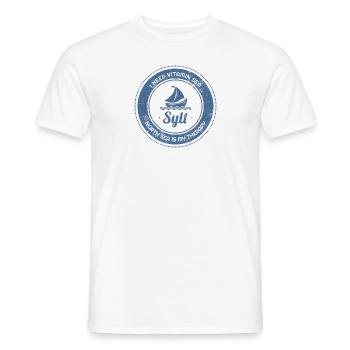 SYLT NORDSEE SEA Therapy Boat Gifts Shirt - Men's T-Shirt - white - Front - AI Model Male 178 dark (178cm)