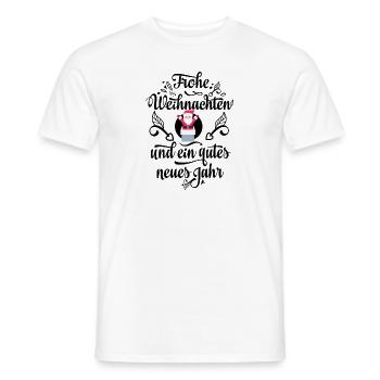 Weihnachtsmann in einem Kamin - Männer T-Shirt - Weiß - Vorne - AI Model Male 178 dark (178cm)
