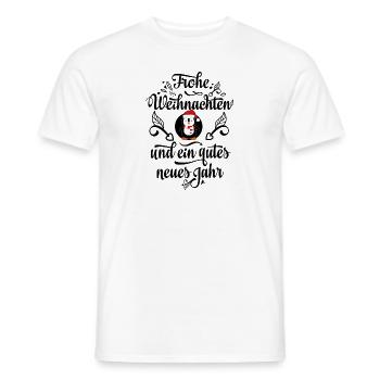 Pinguin mit Weihnachtsmütze - Männer T-Shirt - Weiß - Vorne - AI Model Male 178 dark (178cm)