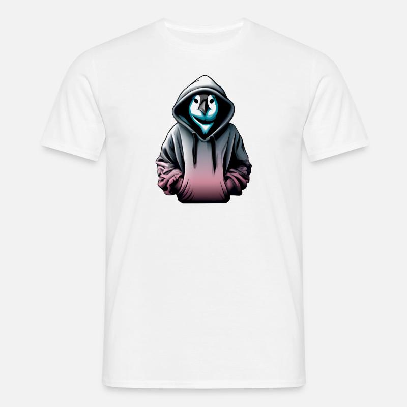 Pingouin hacker avec pull - T-shirt Homme - blanc