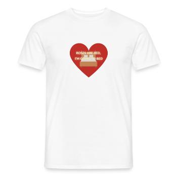 Bett Gedicht - Männer T-Shirt - Weiß - Vorne - AI Model Male 178 dark (178cm)