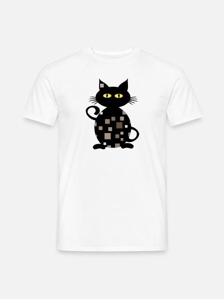 Katze - Männer T-Shirt - Weiß