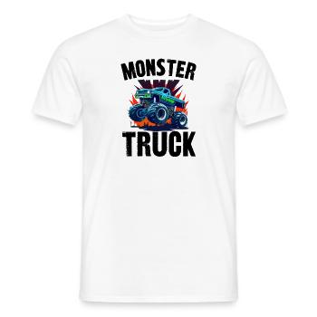 monster truck - T-shirt homme - blanc - Devant - AI Model Male 178 dark (178cm)