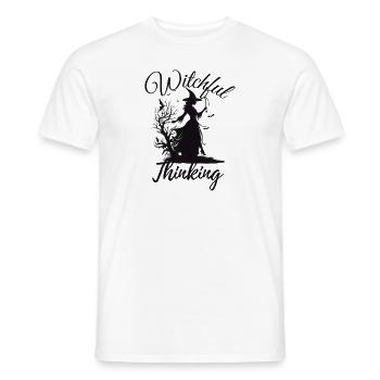 Halloween Witch, Witchful Thinking - Männer T-Shirt - Weiß - Vorne - AI Model Male 178 dark (178cm)